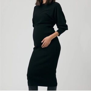 Ripe Black Long Sleeve Maternity Dress